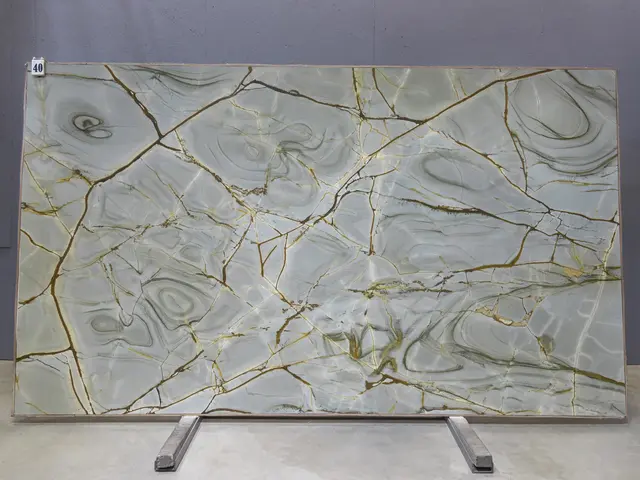 Слэб из кварцита BLUE ROMA 3370x1950x20 мм, код 26165