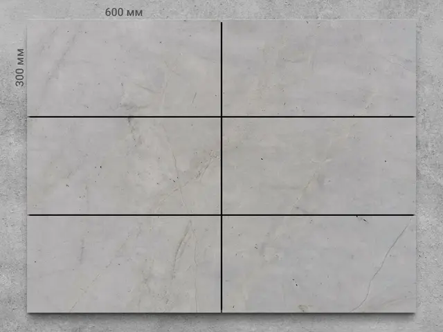 Плитка из мрамора PURE WHITE полированный 600x300x20 мм, код 1190