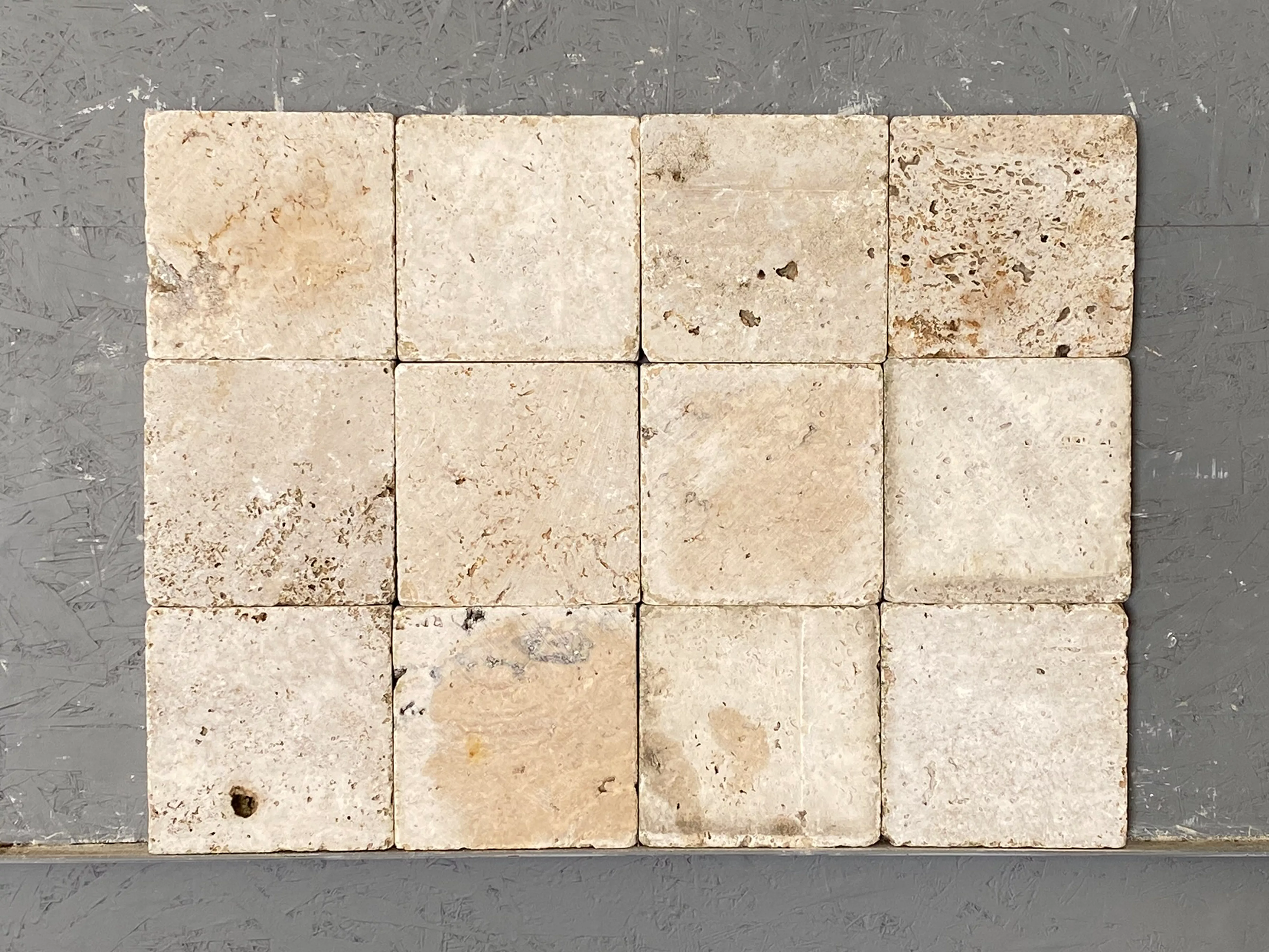 Брусчатка из ТРАВЕРТИНА галтованная 200x200x30 мм, код 4787