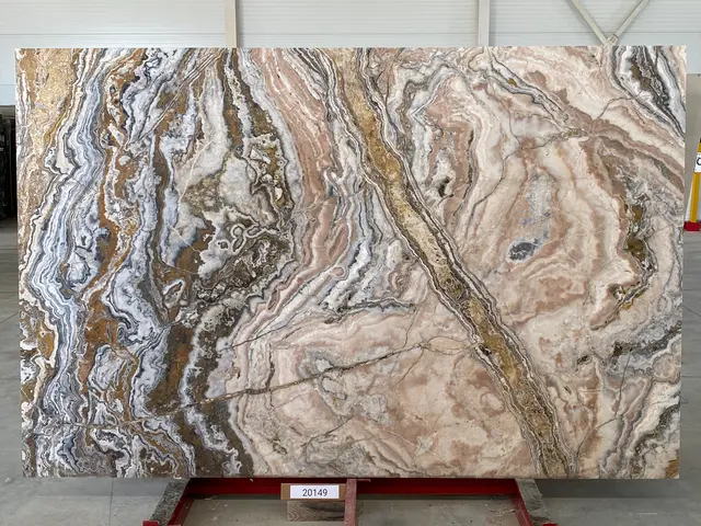 Слэб из оникса ONICE TRAVER полированный 2890x1870x20 мм, код 20149