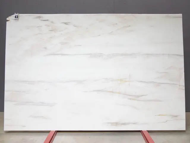 Слэб из мрамора FLAMINGO WHITE полированный 2900x1850x20 мм, код 26466