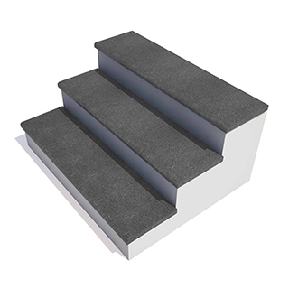 Ступень SESAM BLACK, гранит полированный